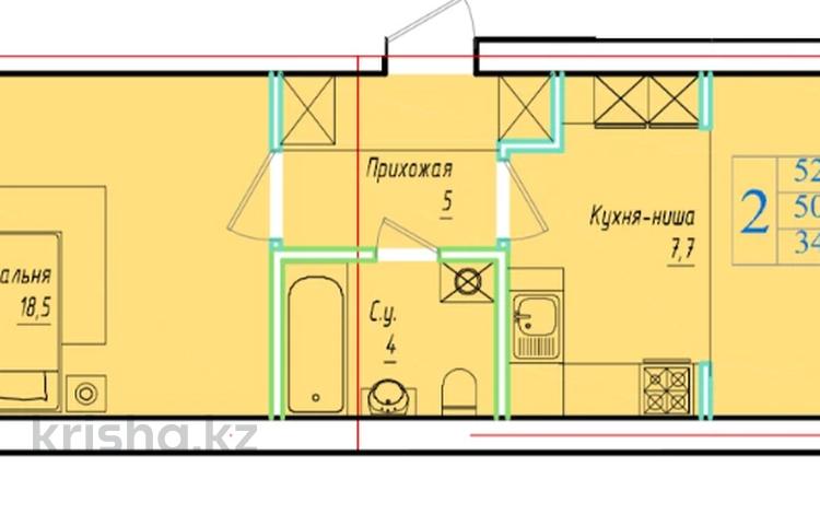 2-бөлмелі пәтер, 52.9 м², 4/5 қабат, Кошкарбаева 39, бағасы: ~ 15.3 млн 〒 в Кокшетау — фото 2