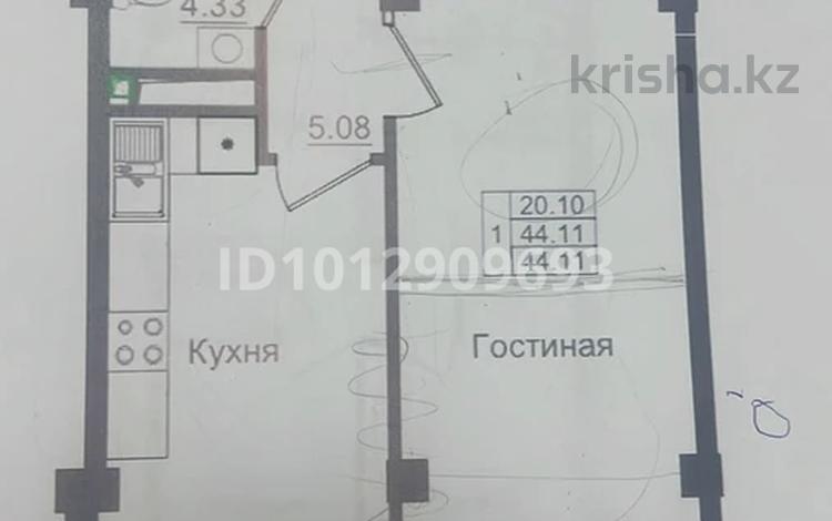 1-бөлмелі пәтер · 45 м² · 2/9 қабат, Боткина 12/1, бағасы: 27 млн ₸ в Алматы, Жетысуский р-н — фото 2
