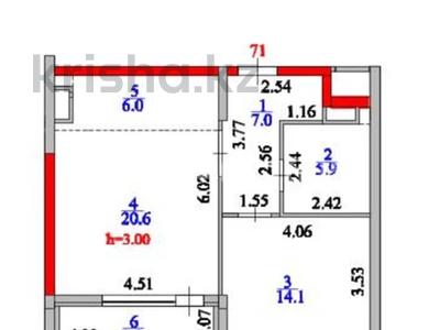 2-комнатная квартира · 55.9 м² · 7/12 этаж, Бухар жырау 26/1 за 58 млн ₸ в Астане, Есильский р-н