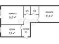 2-бөлмелі пәтер · 53 м² · 4/9 қабат, КШТ ул. Аль-Фараби 4, бағасы: 22 млн ₸ в Усть-Каменогорске