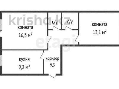 2-бөлмелі пәтер · 53 м² · 4/9 қабат, КШТ ул. Аль-Фараби 4, бағасы: 22 млн ₸ в Усть-Каменогорске