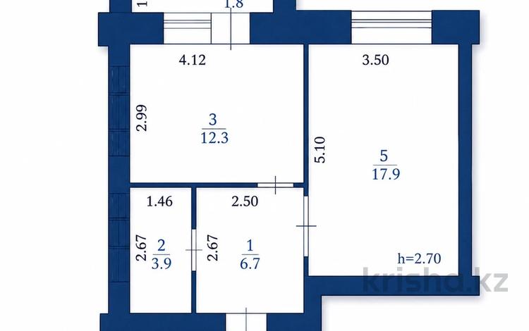 1-комнатная квартира · 42.8 м² · 10/10 этаж, мкр. Алтын орда, ораз татеулы за 17.5 млн ₸ в Актобе — фото 2