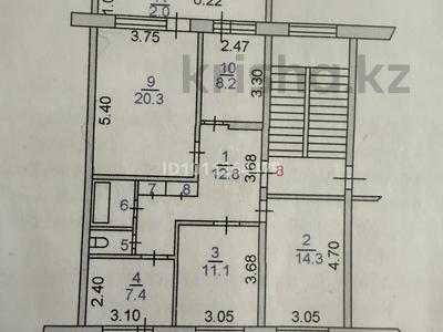 4-бөлмелі пәтер · 82.8 м² · 4/5 қабат, 1-й микрорайон, Каирбекова 340, бағасы: 40 млн ₸ в Костанае