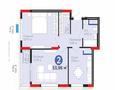 2-бөлмелі пәтер · 53.96 м² · 8/12 қабат, Е-15 5 — Айтматова Сыганак, бағасы: 36 млн ₸ в Астане, Нура р-н — фото 2