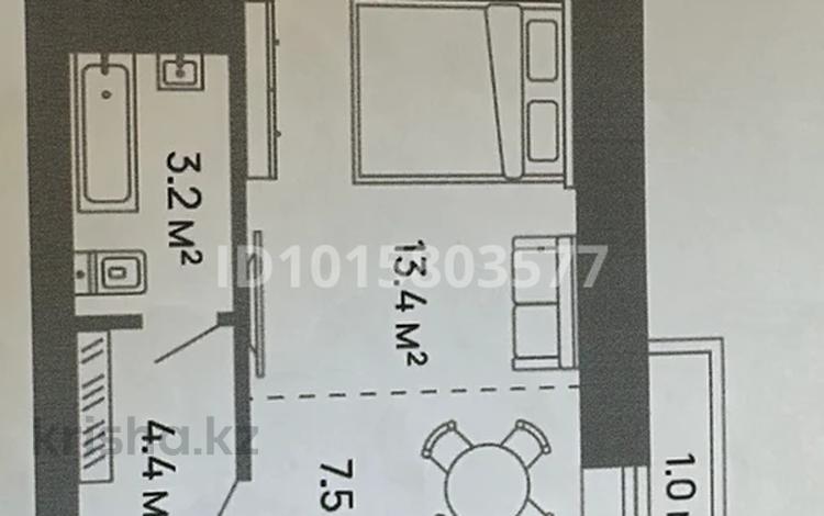 1-комнатная квартира · 29.5 м² · 3/9 этаж, Шоссе Коргалжын 31 за 12.5 млн ₸ в Астане, Нура р-н — фото 2