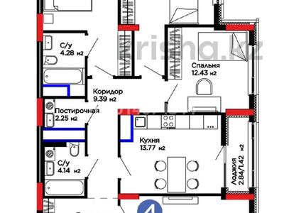4-комнатная квартира · 100.43 м² · 3/8 этаж, Е-15 5 за 65.3 млн ₸ в Астане, Нура р-н