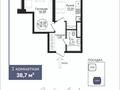 1-комнатная квартира · 38.7 м² · 7/16 этаж, Кайым Мухамедханов 49 за 17.8 млн ₸ в Астане, Нура р-н