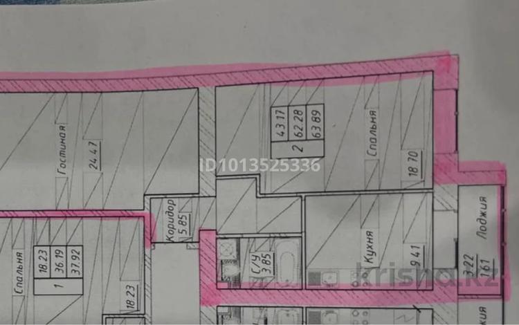 2-бөлмелі пәтер · 63 м² · 3/12 қабат, М. Тынышбайулы 5, бағасы: 26.5 млн ₸ в Астане, Сарайшык р-н — фото 2