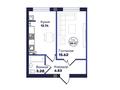 1-бөлмелі пәтер · 38.47 м², Бозарық ш/а, бағасы: ~ 12.3 млн ₸ в Шымкенте, Абайский р-н — фото 3