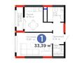 1-бөлмелі пәтер · 33.39 м² · 12/16 қабат, Улы Дала пр уч 16 Д, бағасы: 19.9 млн ₸ в Астане, Есильский р-н — фото 2