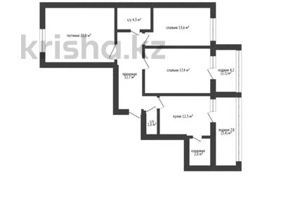 3-комнатная квартира · 92.5 м² · 3/9 этаж, Ауельбекова 33 за 31.5 млн 〒 в Кокшетау