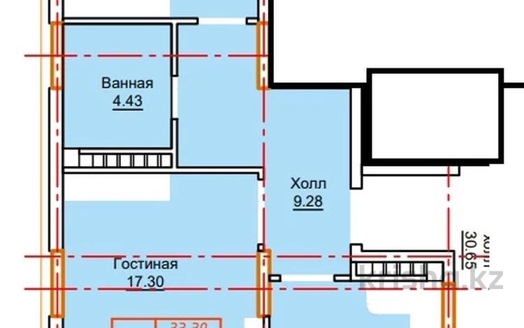 2-комнатная квартира, 61.58 м², 7/9 этаж, Гашека 5а за ~ 23.1 млн 〒 в Костанае — фото 2