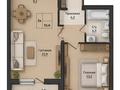 2-бөлмелі пәтер · 51.6 м² · 9/9 қабат, Улы дала 40 — Пересечение Улы дала и Толе би, бағасы: 29 млн ₸ в Астане, Нура р-н