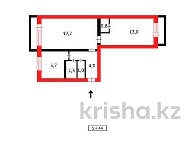2-комнатная квартира · 44 м² · 3/5 этаж, 3 микрорайон за 7 млн ₸ в Абай