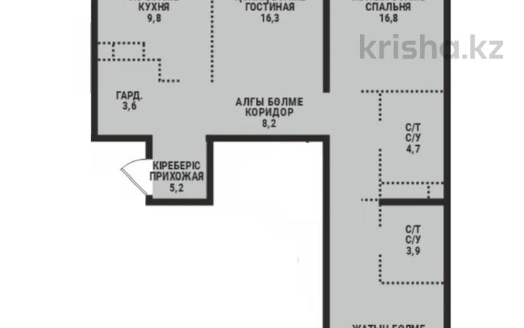3-бөлмелі пәтер · 88.6 м² · 4/9 қабат, Ботакоз 5 БЕЗ КОМИССИИ, бағасы: ~ 49 млн ₸ в Алматы, Алатауский р-н — фото 2