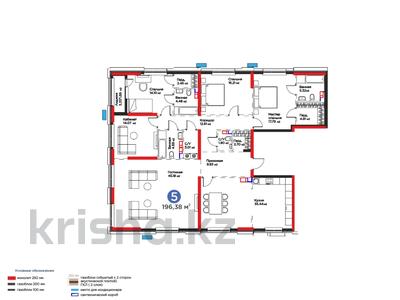 5-бөлмелі пәтер · 197 м², Рыскулова, бағасы: ~ 127.9 млн ₸ в Шымкенте, Аль-Фарабийский р-н