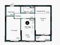 2-бөлмелі пәтер · 73.74 м² · 5/9 қабат, Турар Рыскулов 6Б, бағасы: ~ 51.1 млн ₸ в Астане, Есильский р-н