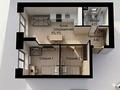 1-комнатная квартира · 43.39 м² · 3/9 этаж, улица Кайым Мухамедханов 43 — Айтматова мухамедханова за 21.7 млн ₸ в Астане, Нура р-н