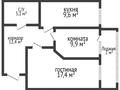 2-бөлмелі пәтер, 56.4 м², 3/6 қабат, Пр-т. Нурсултана Назарбаева 215, бағасы: 25 млн 〒 в Костанае — фото 12