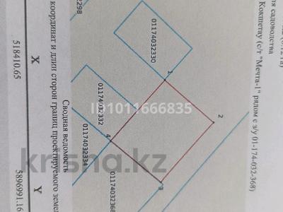 Участок · 12 соток, Смежная 39А — Товарищество Мечта 1, Чаглинское водохранилище, Кокшетау. за 1.3 млн ₸