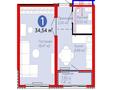 1-комнатная квартира · 34.5 м² · 15/17 этаж, Улы Дала 14 за 22 млн ₸ в Астане, Нура р-н — фото 7