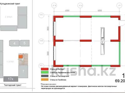 2-бөлмелі пәтер · 69.2 м² · 6/9 қабат, Халиуллина участок №132, бағасы: ~ 55.4 млн ₸ в Алматы, Медеуский р-н