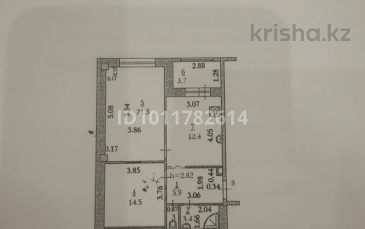 2-бөлмелі пәтер · 62.3 м² · 2/4 қабат, Бокенбай батыр Юнис-сити 153/4 — Бокенбай батыра., бағасы: 22 млн ₸ в Актобе, мкр Авиагородок — фото 2