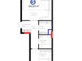 2-комнатная квартира · 54.63 м² · 2/9 этаж, Бухар жырау 57/6 за 38.5 млн ₸ в Астане, Нура р-н — фото 8