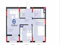 2-бөлмелі пәтер · 57.85 м² · 5/9 қабат, ​Аль-Фараби проспект 73а — Квартира с ремонтом от застройщика!, бағасы: ~ 41.9 млн ₸ в Астане, Есильский р-н