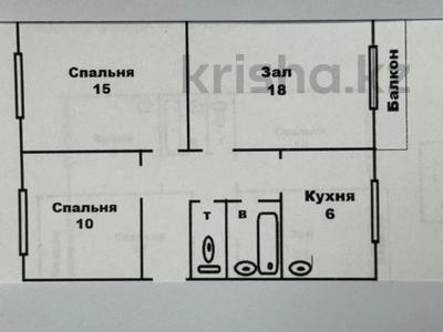 3-бөлмелі пәтер · 62 м² · 2/5 қабат, Орбита-3 ш/а. 20, бағасы: 45 млн ₸ в Алматы, Бостандыкский р-н