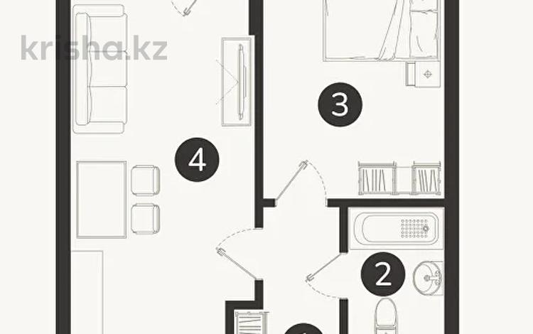 2-комнатная квартира · 46.5 м² · 5/7 этаж, Естай 39/3 за 23.5 млн 〒 в  — фото 2