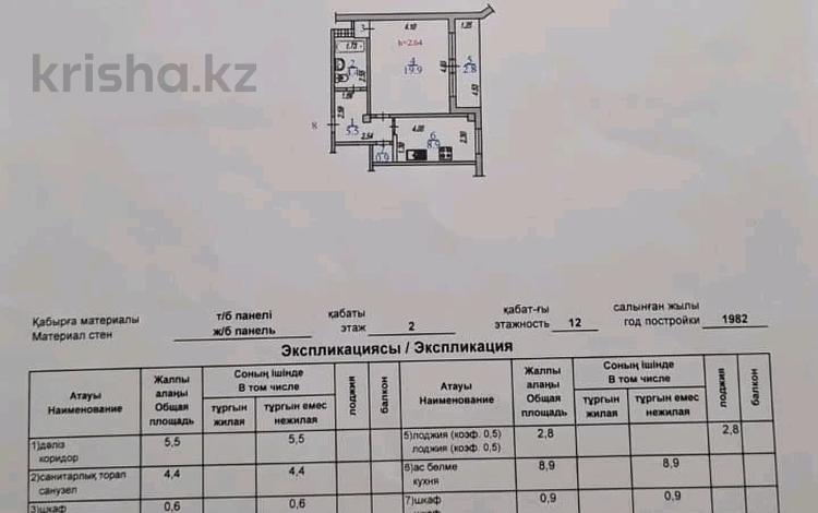 1-бөлмелі пәтер, 43 м², 2/12 қабат, мкр Коктем-2 1, бағасы: 29.6 млн 〒 в Алматы, Бостандыкский р-н — фото 11