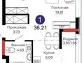 1-бөлмелі пәтер · 36 м² · 9/9 қабат, Ермек Серкебаев 15Б, бағасы: 19.9 млн ₸ в Астане, Нура р-н — фото 2