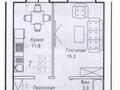 1-комнатная квартира, 37.8 м², 3/12 этаж, Каршыга Ахмедьярова 2 за 10.5 млн 〒 в Астане, Алматы р-н — фото 2
