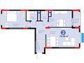 2-комнатная квартира · 70.18 м² · 6/9 этаж, мкр Нурсая, Абылхайырхана 69 за 38.5 млн ₸ в Атырау — фото 2