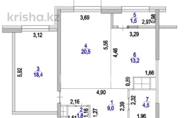 2-бөлмелі пәтер · 70 м² · 10/16 қабат, Каныша Сатпаева 90/55Б, бағасы: 55 млн ₸ в Алматы, Бостандыкский р-н — фото 2