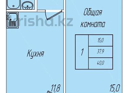 1-комнатная квартира · 40 м² · 2/5 этаж, Промышленная за 18 млн ₸ в Костанае
