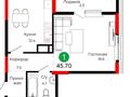 1-бөлмелі пәтер · 45.7 м², Сыганак 26/2, бағасы: 33 млн ₸ в Астане, Нура р-н