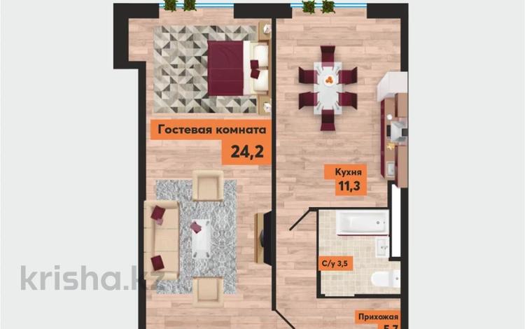1-комнатная квартира, 32 м², 2/7 этаж, 22 квартал 22 за 5.4 млн 〒 в Мангышлаке — фото 2