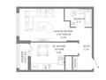 1-комнатная квартира · 34.92 м², Пересечение ул. Калдаякова и ул. Жургенова 30/1 за ~ 19.9 млн ₸ в Астане, Сарайшык р-н — фото 2