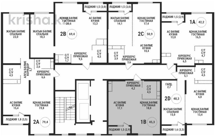 1-бөлмелі пәтер · 45.3 м² · 7/16 қабат, Сатпаева — Тлендиева, бағасы: 39 млн ₸ в Алматы, Бостандыкский р-н — фото 5