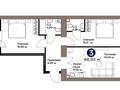 3-бөлмелі пәтер · 66.93 м², Е 101 5, бағасы: ~ 44.2 млн 〒 в Астане, Нура р-н — фото 3
