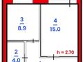 1-бөлмелі пәтер · 36.5 м² · 4/9 қабат, Микрорайон Аэропорт 1, Уральская 45Д, бағасы: 18 млн ₸ в Костанае — фото 10