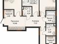 3-комнатная квартира · 121 м² · 6/9 этаж, Шамши Калдаяков 16 за 78.9 млн ₸ в Астане, Сарайшык р-н — фото 2