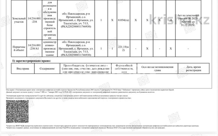 Өнеркәсіптік база · 54 га, Тәуелсіздік 7/13, бағасы: 23 млн ₸ в Павлодарской области — фото 2