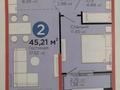 2-бөлмелі пәтер · 45.21 м² · 10/12 қабат, Белжайлау 47а, бағасы: 40 млн ₸ в Алматы, Наурызбайский р-н — фото 2