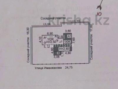 Часть дома · 3 комнаты · 61 м² · 7 сот., Иманжанова 36 — Вокзал, за переездом за 3.5 млн ₸ в Жезказгане