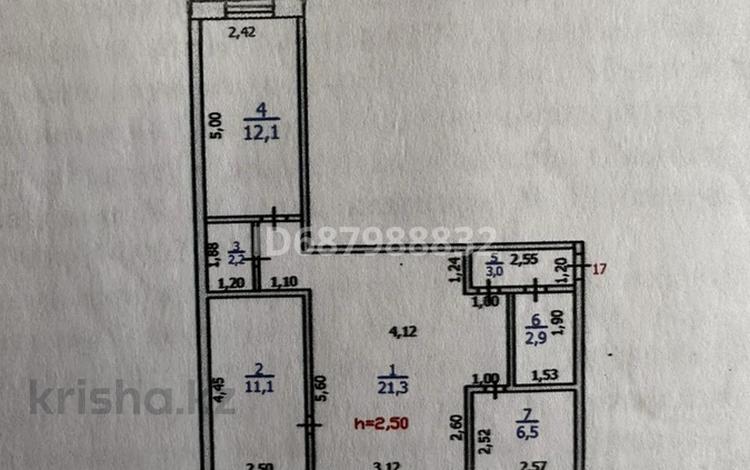 3-комнатная квартира, 59 м², 1/5 этаж, Агыбай батыра 2 за 13.5 млн 〒 в Балхаше — фото 2