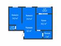 2-комнатная квартира · 54.4 м² · 4/9 этаж, Кобланды Батыра 36а за 26.3 млн ₸ в Костанае — фото 2