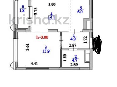 2-бөлмелі пәтер · 48.4 м² · 12/18 қабат, Бухар жырау 20, бағасы: 43.5 млн ₸ в Астане, Нура р-н
